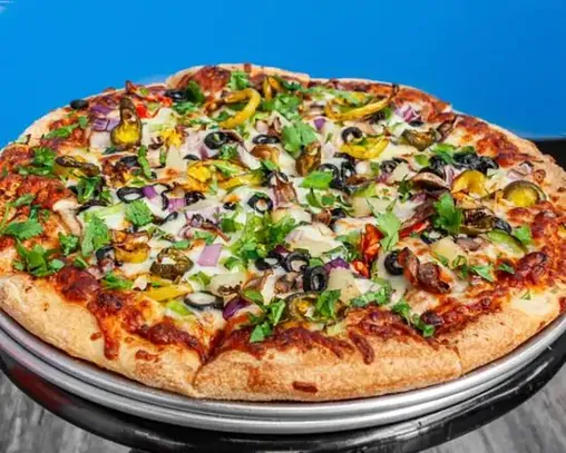 Indian-style fusion pizza at Desi Boy'z Pizza Edmonton