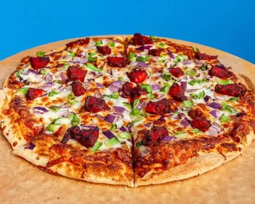 Indian-style fusion pizza at Desi Boy'z Pizza in Charlesworth, Edmonton