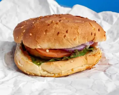 Veg Noodle Burger - unique fusion dish in Edmonton